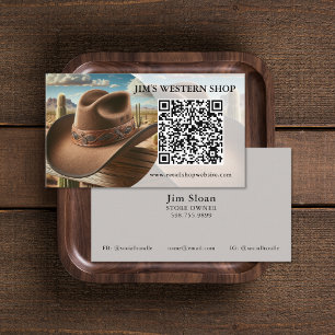 Cartes de visite du code QR occidental