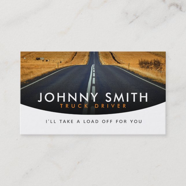 Cartes de visite du conducteur de camion Slogans (Devant)