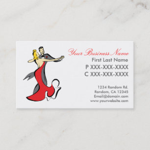 Cartes de visite du couple de danse salsa