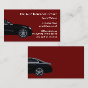 Cartes de visite du courtier d'assurance automobil