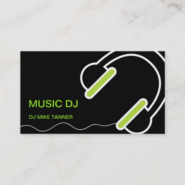 Cartes de visite du DJ de musique (Devant)