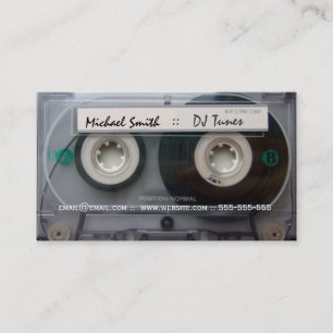 Cartes de visite du DJ d'enregistreur à cassettes