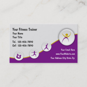 Cartes de visite du formateur de fitness