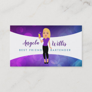 Cartes de visite du logo Blonde Bartender