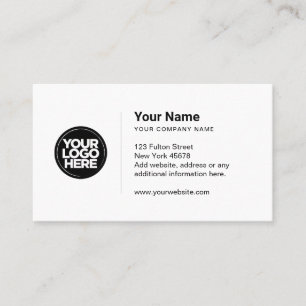 Cartes de visite du logo simple de l'entreprise