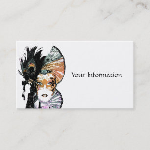 Cartes de visite du masque facial