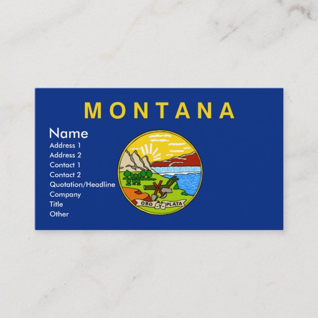 Cartes de visite du MONTANA (Devant)