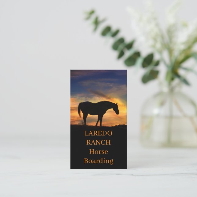 Cartes de visite du ranch Horse Boarding (Debout devant)