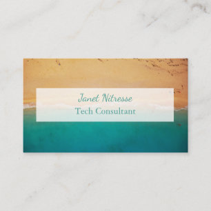 Cartes de visite du sable et de l'eau