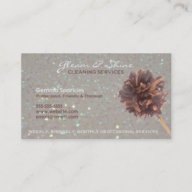 Cartes de visite du service de nettoyage (Devant)