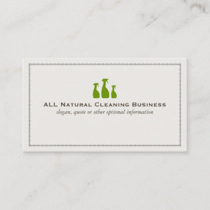Cartes de visite du service de nettoyage naturel