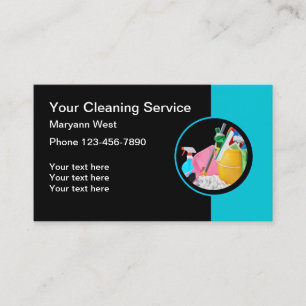 Cartes de visite du service local de nettoyage