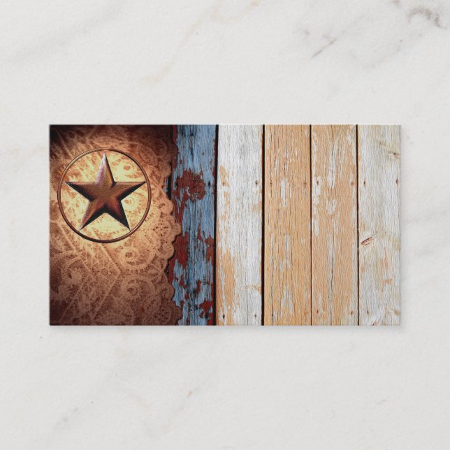 Cartes de visite du sud-ouest d'étoile de Texas (Devant)
