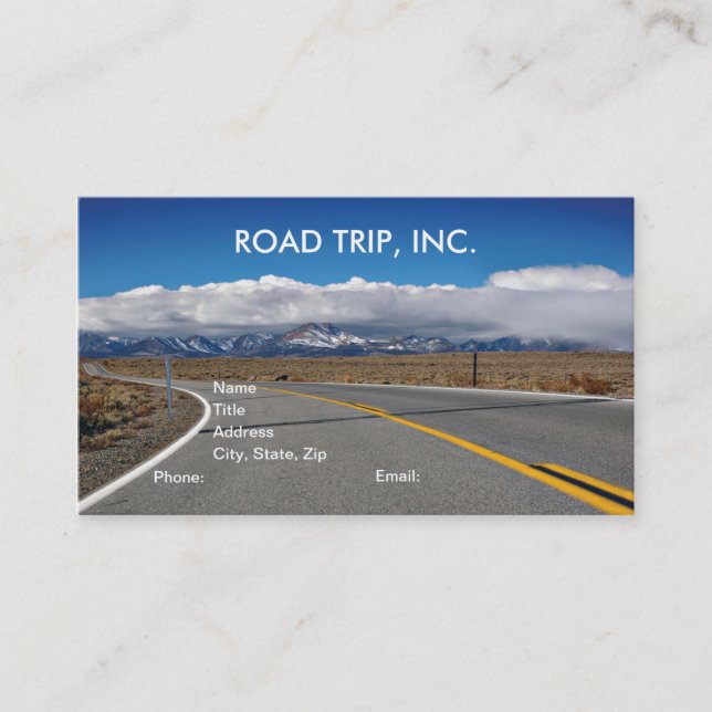 Cartes de visite du voyage par la route inc. (Devant)