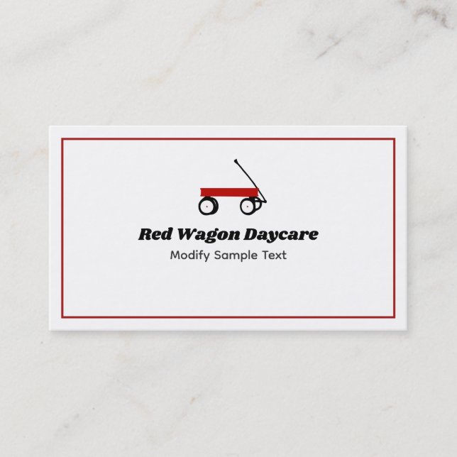 Cartes de visite du Wagon rouge pour enfants (Devant)