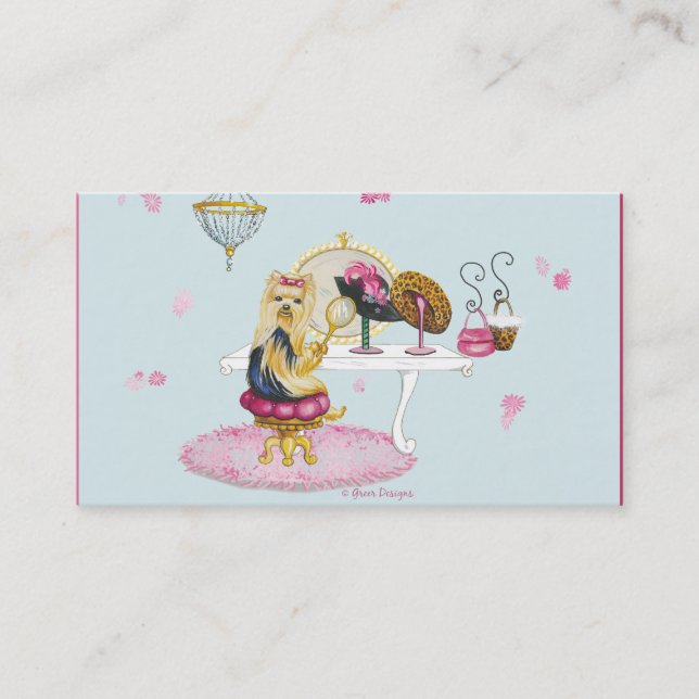 Cartes de visite du Yorkshire Terrier Boudoir (Devant)