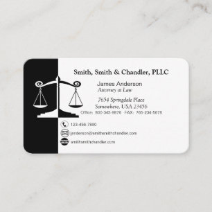 Cartes de visite d'un cabinet d'avocats tout simpl