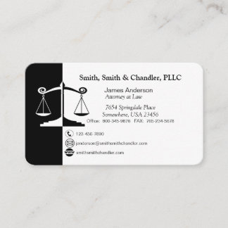 Cartes de visite d'un cabinet d'avocats tout simpl