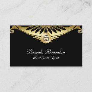 Cartes de visite élégants d'agent immobilier