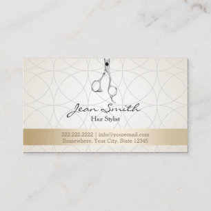 Cartes de visite élégants de coiffeur de cercles