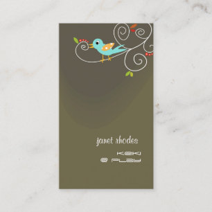 cartes de visite élégants en garderie