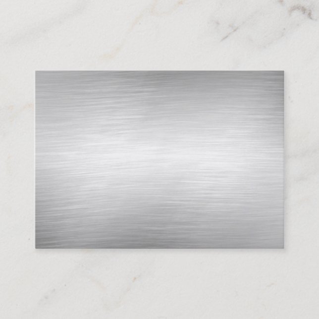 Cartes de visite en aluminium balayés en métal (Devant)