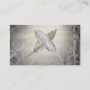 Cartes de visite en bois de plume de guérisseur d