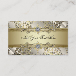 Cartes de visite en Damas noir or