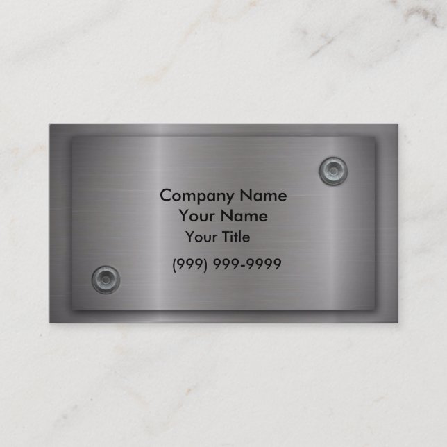 Cartes de visite en métal (Devant)