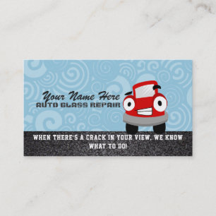 Cartes de visite en verre de réparation de voitur