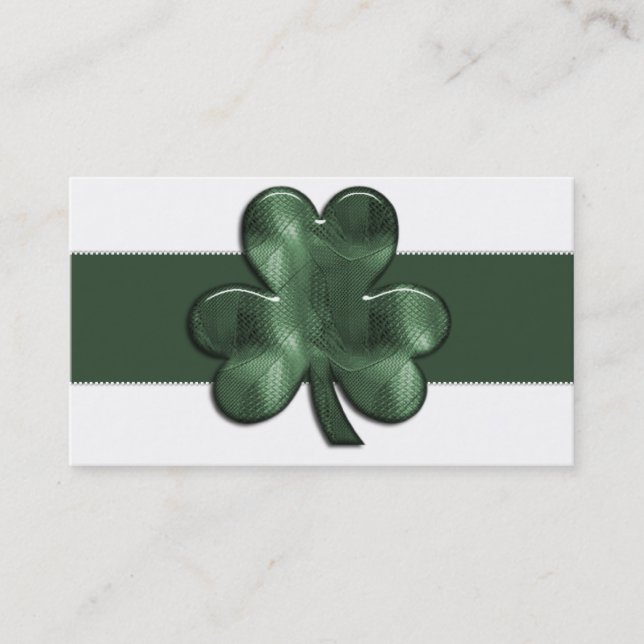 Cartes de visite en verre d'Irlandais de shamrock (Devant)