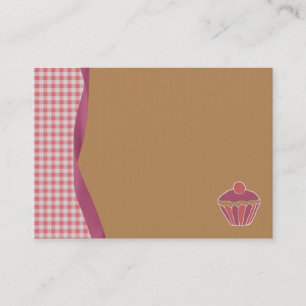 Cartes de visite En vichy Cupcake