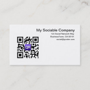 Cartes de visite faits sur commande de code de QR
