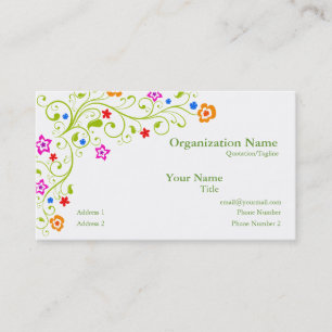 Cartes de visite faits sur commande floraux