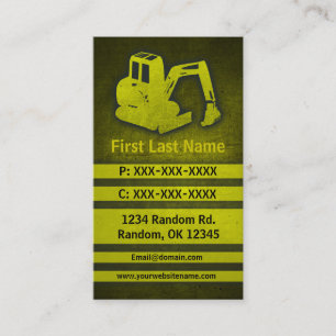 Cartes de visite faits sur commande grunges jaunes