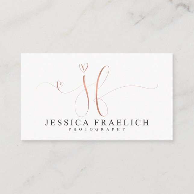 Cartes de visite faits sur commande pour Jessica (Devant)