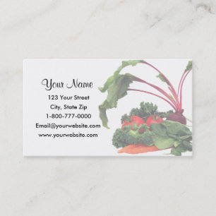 Cartes de visite fanés de fruits et de légumes