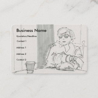 Cartes de visite femme avec lunettes de soleil