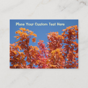 Cartes de visite feuilles d'arbre ciel bleu person
