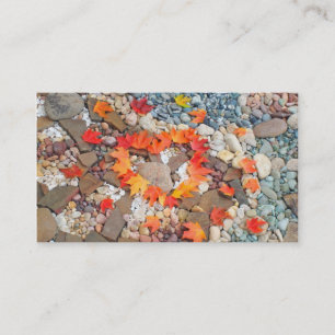 Cartes de visite Feuilles de coeur Jardin de rocai