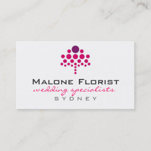 cartes de visite > fleuriste [pourpre : rose]