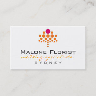 cartes de visite > fleuriste [rose : orange]