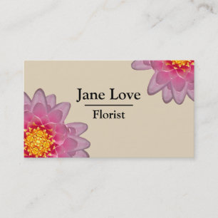 Cartes de visite fleuristes professionnels personn