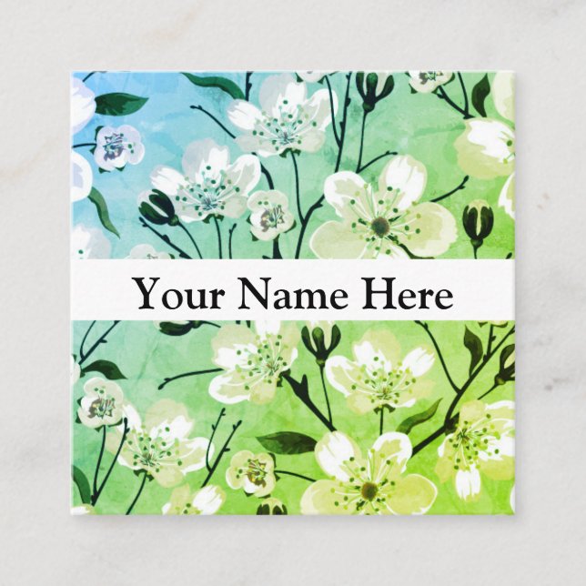 Cartes de visite floraux (Devant)