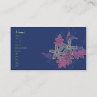 Cartes de visite floraux Antiqued