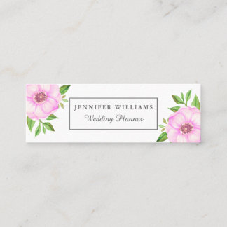 Cartes de visite floraux roses