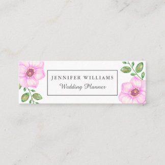 Cartes de visite floraux roses