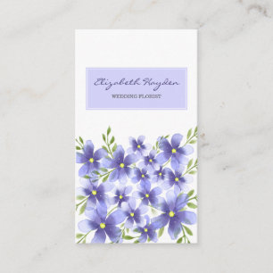 Cartes de visite floraux violets