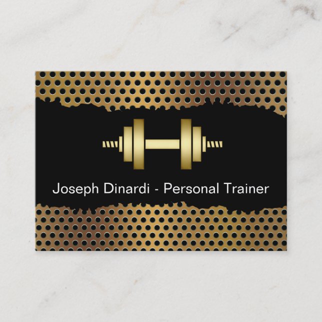 Cartes de visite frais d'entraîneur de forme (Devant)