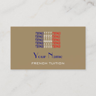 Cartes de visite français de tuteur